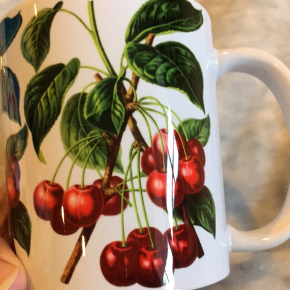 Wild Cherries Ceramic Mug NWT 6 oz Orca Coatings Cherry Botanical Mug - Picture 9 of 12